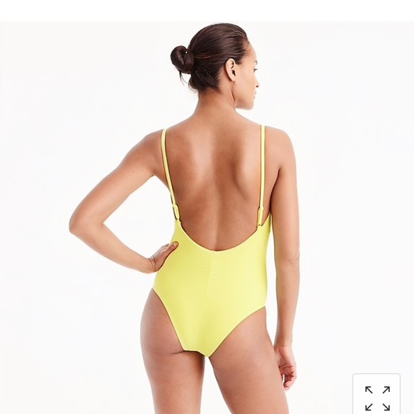 J Crew ruched back one piece swim suit, never worn - Picture 2 of 5